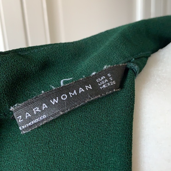 ZARA FOREST GREEN MINI DRESS - Picture 6 of 6